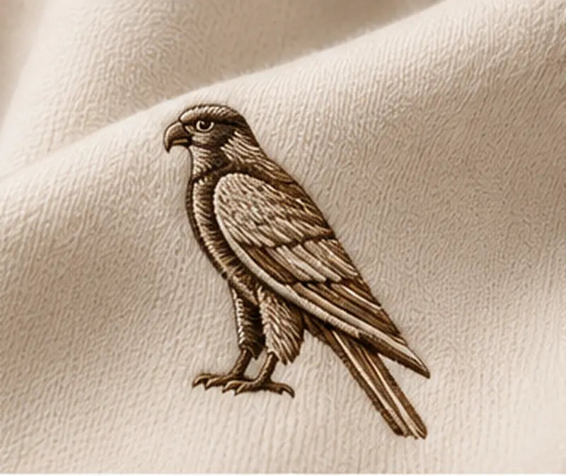 The embroidered AVERO falcon