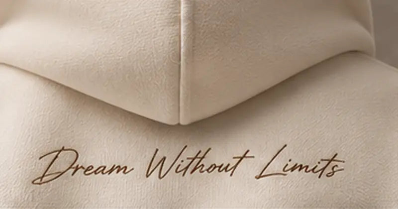 Dream Without Limits embroidered on the back